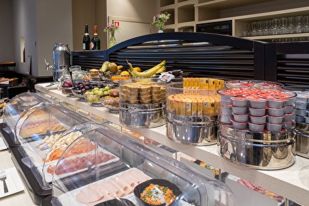 wide selection at breakfast buffet